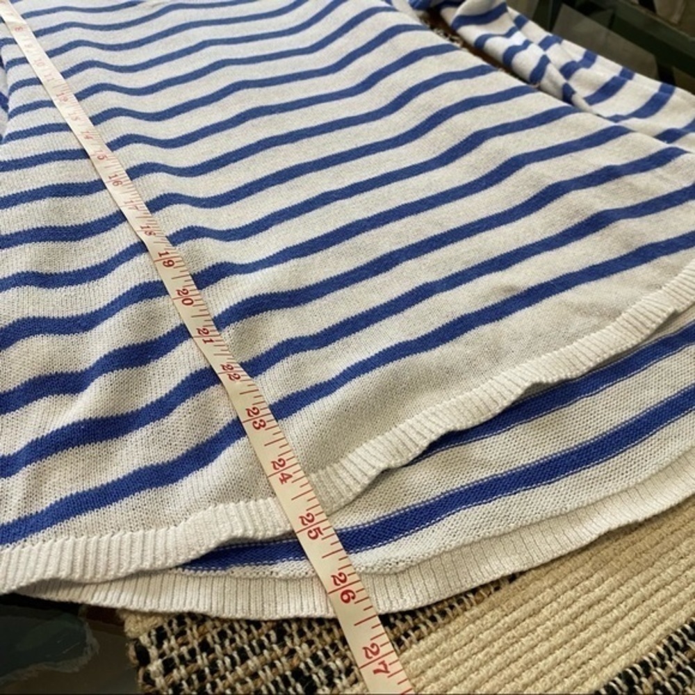 Lilly Pulitzer Blue White Striped Stasia Dolman Sleeve Knit Sweater Small - Picture 11 of 15
